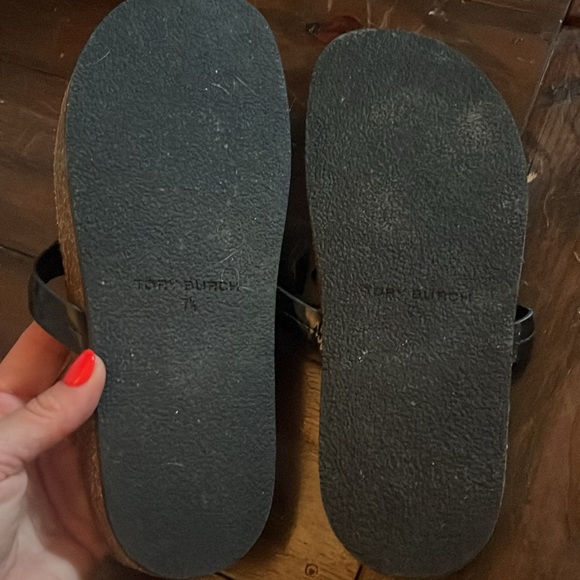 Tory Burch Miller Cloud  Sandal size 7.5 black patent - Picture 4 of 5